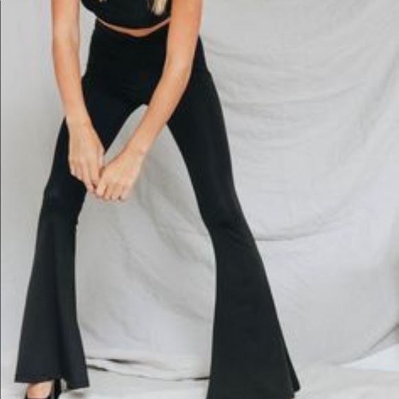 Verge Girl Pants & Jumpsuits Nwt Black Bell Bottoms Verge Girl